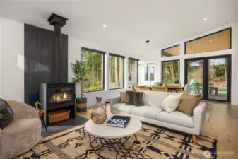 You will enjoy cozy winter evenings by the Supreme Novo wood-burning stove.