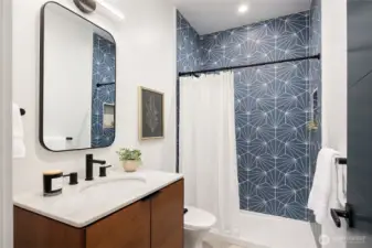 Back inside, this is the main floor guest bathroom.