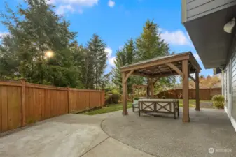 Patio was widened and electrical was run for a hot tub.