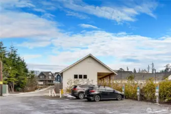 Poolside Cabins have their own community parking spaces too.