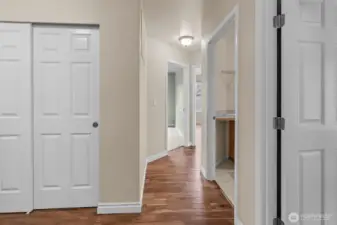 Acacia floors lead you effortlessly from room to room upstairs