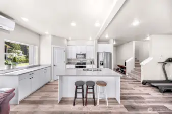 Additional counter space with window letting in even more light!