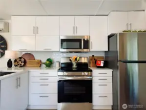 Brand new stainless appliances