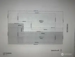 Potentially divide into 2 lots