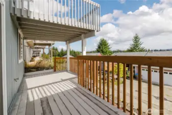 The patio off the family room, ideal for grilling and hanging out!