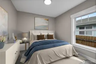 Virtual Staged Bedroom 1