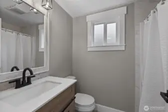 All new cabinets, counter, fixtures