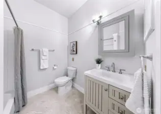 Downstairs/Main full bathroom.