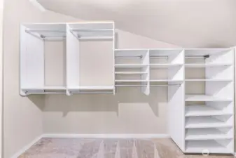 Walk in closet in primary.