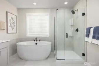 Photo not of actual home. Tub an upgrade in this community.