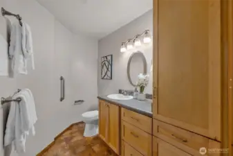 Owner's well-appointed 3/4 bath with clean finishes and everyday ease.