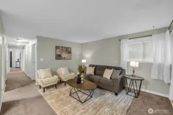 Bright, open living space with seamless access to your private patio.