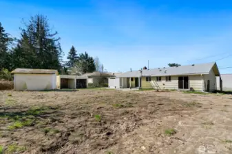 Backyard, new septic installed
