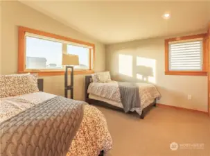 The 3rd Bedroom is bright and cheery with easy access to a full bath as well!
