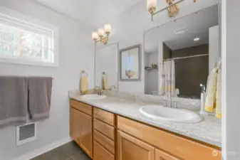 Primary Bathroom with double sinks