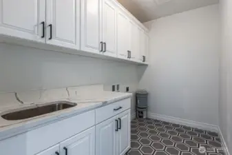 Spacious laundry room