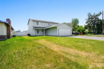 Large, level corner lot on a cul-de-sac.