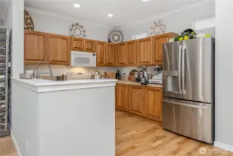 View of kitchen from living room