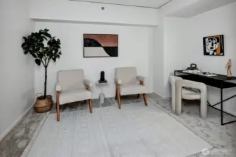 spacious den doubles as guest room / flex space!
