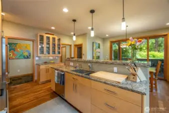 Open kitchen / dining with separate walk in pantry.