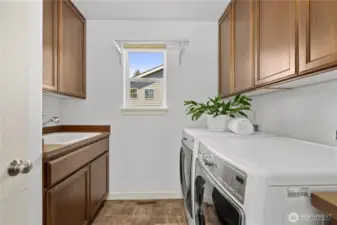 Utility Room on upper floor for convenience