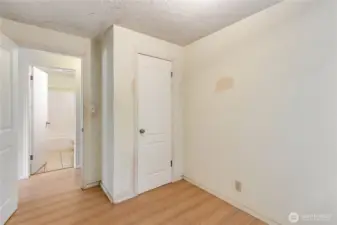 2nd bedroom across from bathroom.