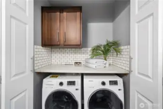 Laundry room and main floor half bath