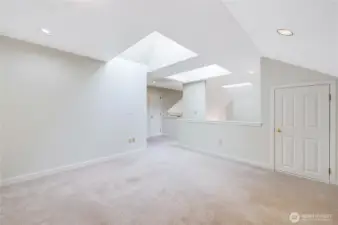 With fresh paint, skylights, intriguing architectural angles, and a spacious closet, this loft offers endless possibilities.