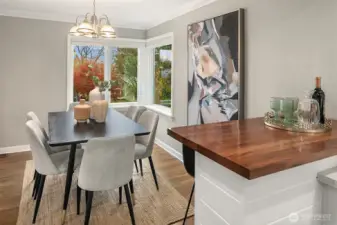 There is a beautiful territorial view of the neighborhood from this vantage point