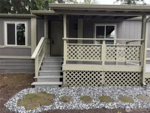 Front Entrance with Covered front porch..