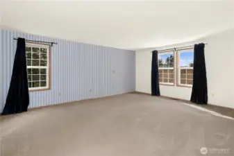 Upstairs primary bedroom with lots of light and room for all the furniture you want.