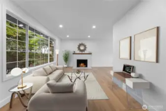 Virtually Staged Living Room