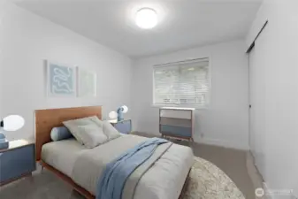 Virtually Staged 3rd Bedroom