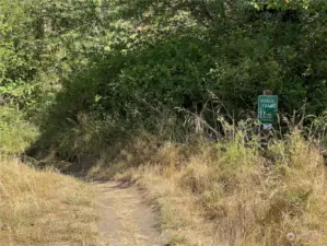 Property is to the East of the trail