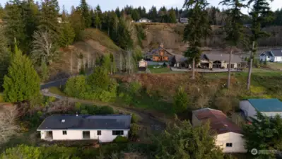 Another view of this home and the surrounding newer homes.