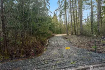 Entrance to lower "Site 1" on lower part of property