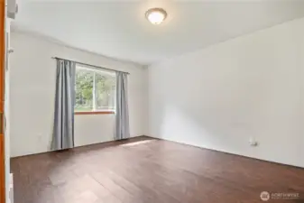 This bedroom, also, has a walk-in closet.