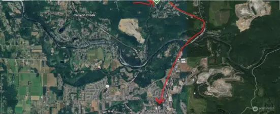 A 4 and a half mile trip to Granite Falls proper.