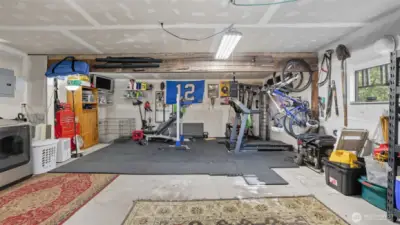 View showcasing the abundance of space in this oversized garage - ideal for storage, hobbies, gym space, etc.