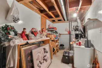 Downstairs storage / water heater / furnace / gas