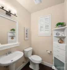 Powder room on main flloor.