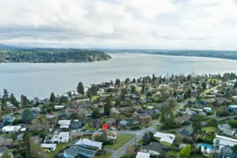 Seward Park and Lake Washington.
