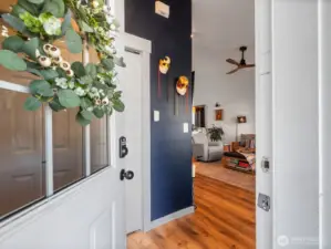 Vaulted ceilings welcome you into this home