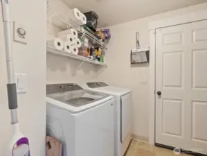 Large laundry room pass through when coming in from the garage