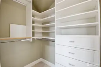 A closet picture, you ask? Yes— spacious closets throughout each bedroom, with built-ins perfectly designed for your wardrobe.