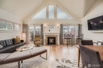 Soaring cathedral ceilings invites serenity and imagination.