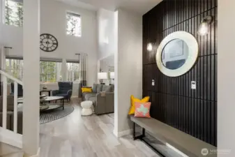 Custom bump out in the entry.