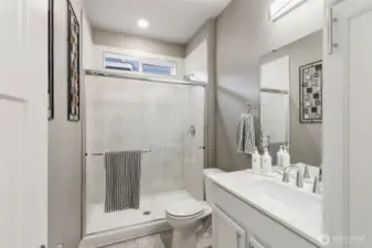 3/4 bath on the main floor