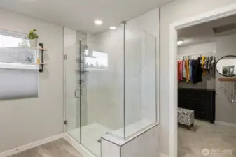 Large Glass enclosed showered
