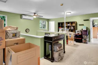 Upstairs Landing with room for Desk & Study Ara - Packed & Ready to Go! Plus Mini-Split for keeping things cool!